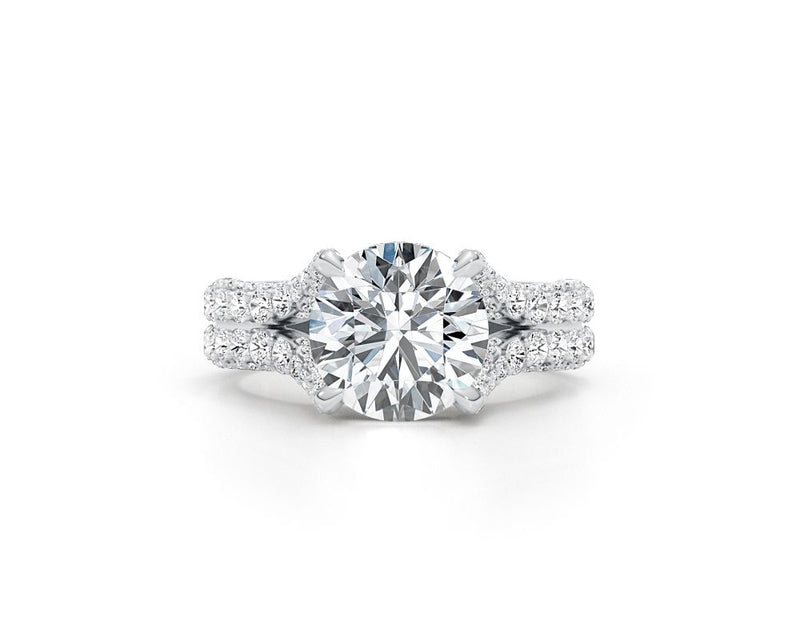 Blanche - Round Cut 3.40 Carat Diamond Engagement Ring