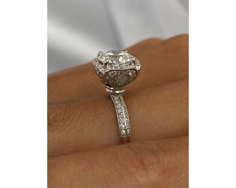 Fleur - Round Cut 1.94 Carat Diamond Engagement Ring