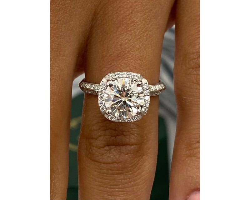 Fleur - Round Cut 1.94 Carat Diamond Engagement Ring