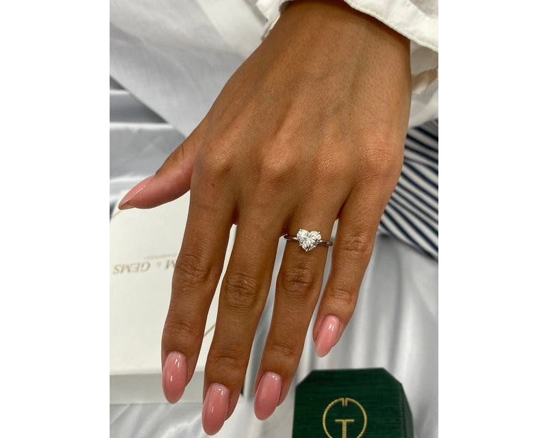 Alouette - Heart Cut 1.50 Carat Diamond Engagement Ring