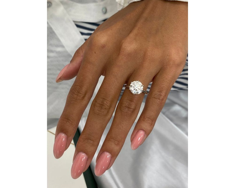 Romilly - Round Cut 3 Carat Diamond Engagement Ring