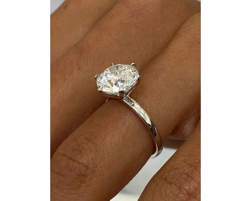 Romilly - Round Cut 3 Carat Diamond Engagement Ring