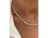 Diamond Necklace - Emerald Cut Diamonds 10.72 Carat TCW