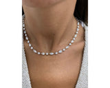 Diamond Necklace - Marquise, Round And Pear Cut Diamonds 8.72 Carat TCW