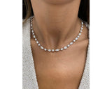 Diamond Necklace - Marquise, Round And Pear Cut Diamonds 8.72 Carat TCW