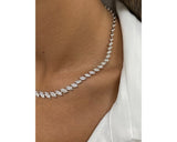 Diamond Necklace - Marquise Cut Diamonds 10.90 Carat TCW