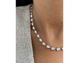 Diamond Necklace - Pear Cut Diamonds 8.95 Carat TCW