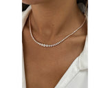 Diamond Necklace - Round Cut Diamonds 8.35 Carat TCW