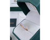 Half Eternity Oval Diamond Ring 0 ct TCW , Rose Gold 14K