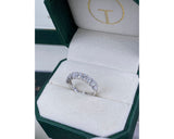 Half Eternity Oval Diamond Ring 0 ct TCW , White Gold 14K