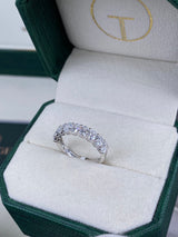 Diamond Half Eternity Ring 1.60 Carat White Gold 14K