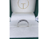 Diamond Half Eternity Ring 0.64 Carat White Gold 14K