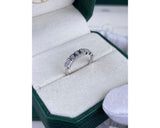 Diamond Half Eternity Ring 0.64 Carat White Gold 14K