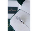 Pave Emerald Diamond Ring 0 ct TCW , White Gold 14K