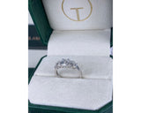 Pave Emerald Diamond Ring 0 ct TCW , White Gold 14K