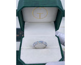 Half Eternity Oval Diamond Ring 0 ct TCW , White Gold 14K