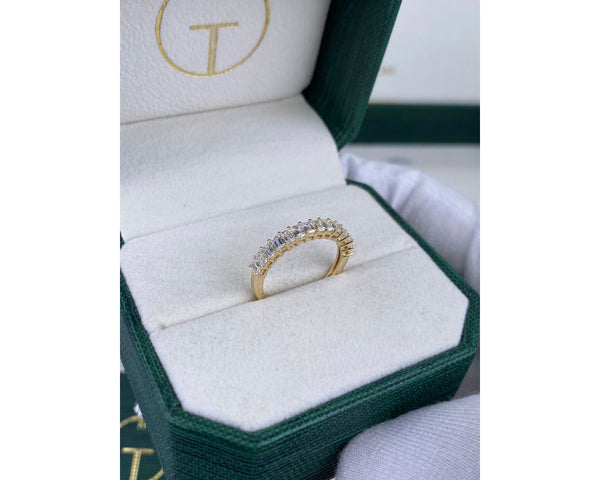 Diamond Ring - Emerald Cut Diamonds 1.08 Carat TCW