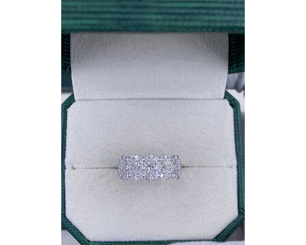 Diamond Ring - Oval And Round Cut Diamonds 1.33 Carat TCW