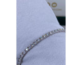 Tennis Bracelet - Round Cut Diamonds 6.91 Carat TCW