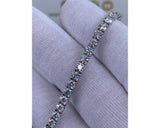 Tennis Bracelet - Round Cut Diamonds 6.91 Carat TCW