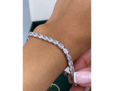 Tennis Bracelet - Oval Cut Diamonds 9.40 Carat TCW