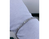 Diamond Tennis Bracelet, 6.5 Carat Oval Cut Lab Grown Diamond Pave Set Bracelet, 14k White Gold Bracelet for Women, D-E/VVS-VS1 Clarity 