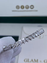 Diamond Bangle Bracelet 2.90 Carat White Gold 14K