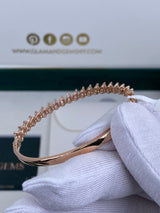 Diamond Bangle Bracelet 2.90 Carat Rose Gold 14K