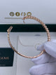 Diamond Bangle Bracelet 2.90 Carat Rose Gold 14K