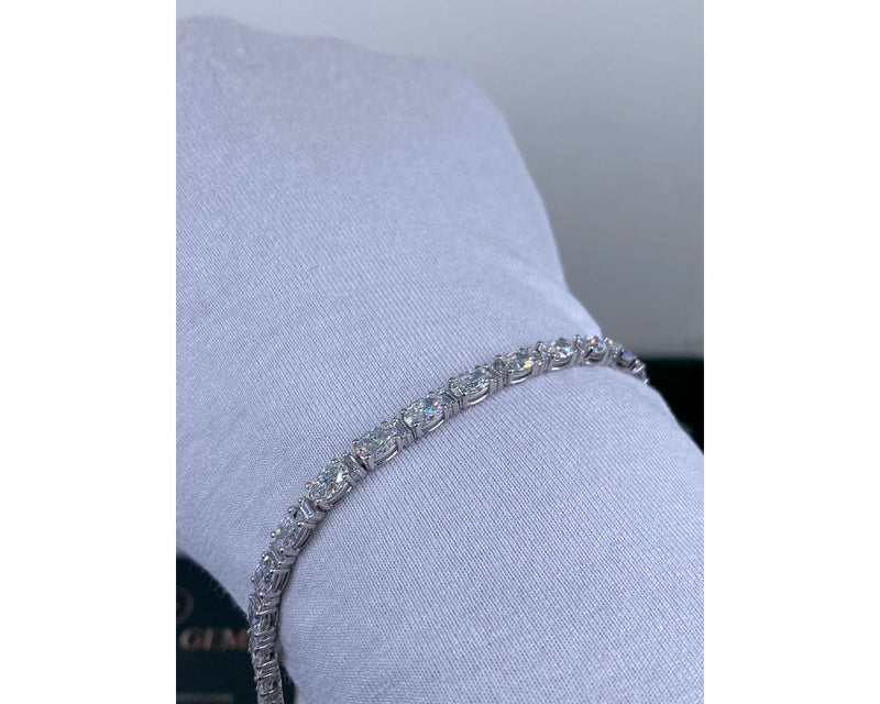 10.16 Carat Lab Grown Diamond Tennis Bracelet, Oval Cut Diamond Pave Set Bracelet, 14k White Gold Women's Bracelet, D-E/VVS-VS1 Clarity 