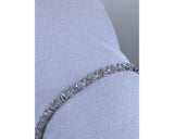 10.16 Carat Lab Grown Diamond Tennis Bracelet, Oval Cut Diamond Pave Set Bracelet, 14k White Gold Women's Bracelet, D-E/VVS-VS1 Clarity 