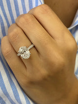 Anselma Engagement Ring 3.22 Carat White Gold