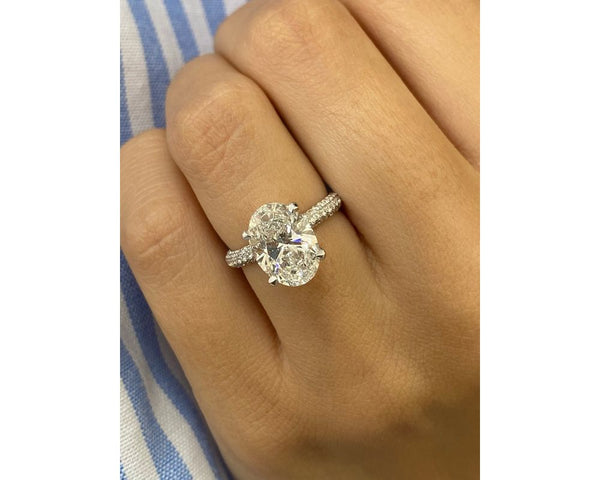 Anselma - Oval Cut 3.22 Carat Diamond Engagement Ring