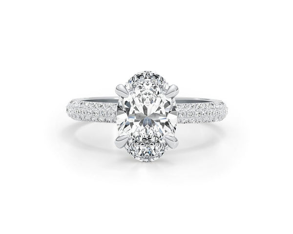 Anselma - Oval Cut 3.22 Carat Diamond Engagement Ring