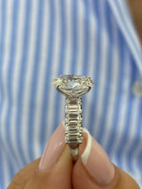 Ginevra Engagement Ring 4.80 Carat White Gold