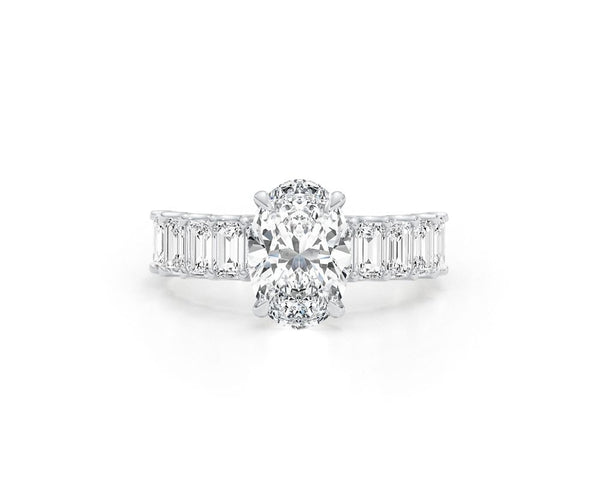Ginevra - Oval Cut 4.80 Carat Diamond Engagement Ring