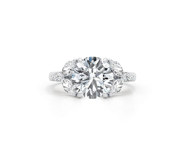 Manon - Round Cut 3.02 Carat Diamond Engagement Ring
