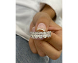 Diamond 7 Stone Ring 3.52 Carat White Gold 14K