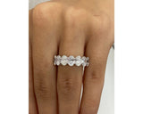 Diamond 7 Stone Ring 3.52 Carat White Gold 14K