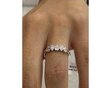 Diamond 5 Stone Ring 0.36 Carat White Gold 14K