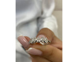 Diamond 5 Stone Ring 0.36 Carat White Gold 14K