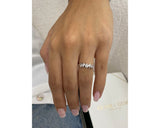 Diamond 5 Stone Ring 0.36 Carat White Gold 14K