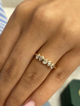 Diamond Stackable Ring 0.30 Carat Yellow Gold 14K