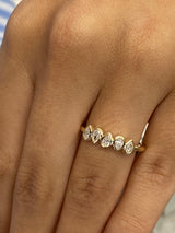 Diamond Stackable Ring 0.30 Carat Yellow Gold 14K