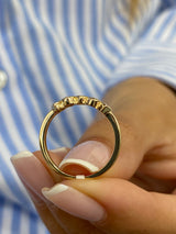 Diamond Stackable Ring 0.30 Carat Yellow Gold 14K