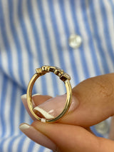 Diamond Stackable Ring 0.30 Carat Yellow Gold 14K
