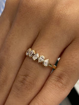 Diamond Stackable Ring 0.30 Carat Yellow Gold 14K