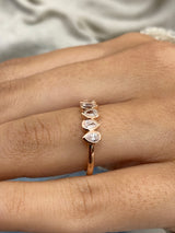 Diamond Stackable Ring 0.30 Carat Rose Gold 14K