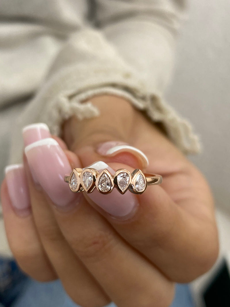 Diamond Stackable Ring 0.30 Carat Rose Gold 14K