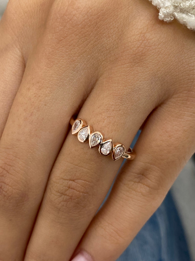 Diamond Stackable Ring 0.30 Carat Rose Gold 14K
